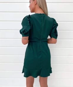 AX Paris Teal Pleated Sleeve Skater Dress Dresses