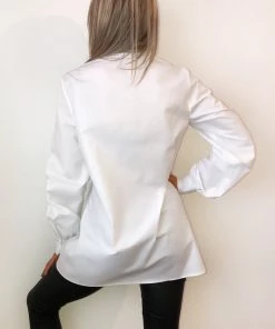 AX Paris White Elasticated Sleeve Button Up Dress
