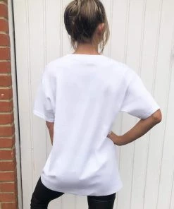 AX Paris White Red Lips T-Shirt