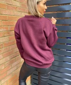 AX Paris Wine Skull Print Sweatshirt Tops