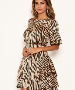 AX Paris Zebra Print Frill Dress