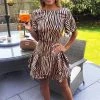 AX Paris Zebra Print Frill Dress