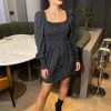 AX Paris Black Spotty Square Neck Elasticated Swing Dress Dresses