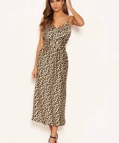 AX Paris Leopard Print Silky Midi Dress