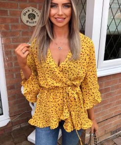 AX Paris Yellow Floral Printed Top